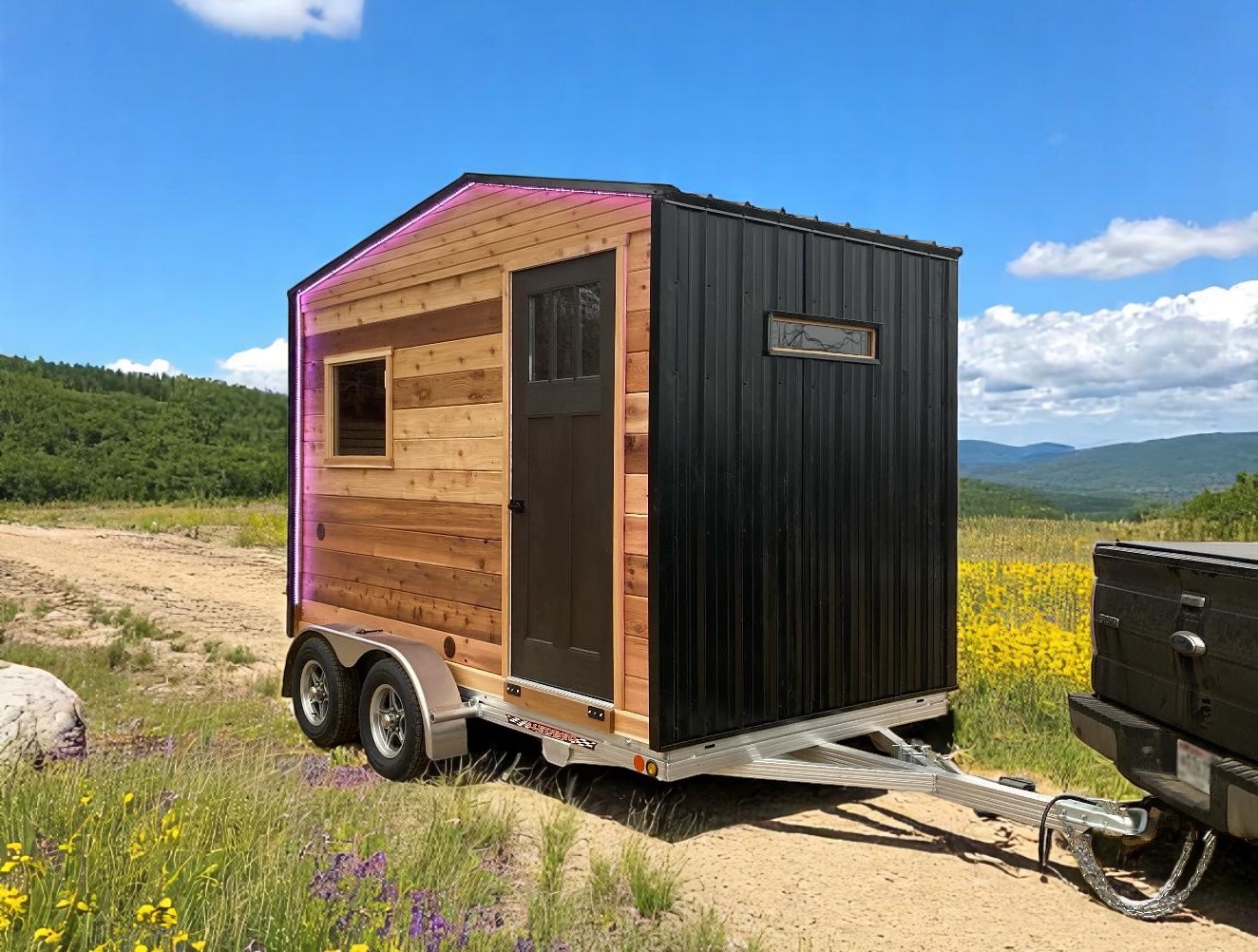 Mobile sauna rentals across USA - wood-fired sauna trailer