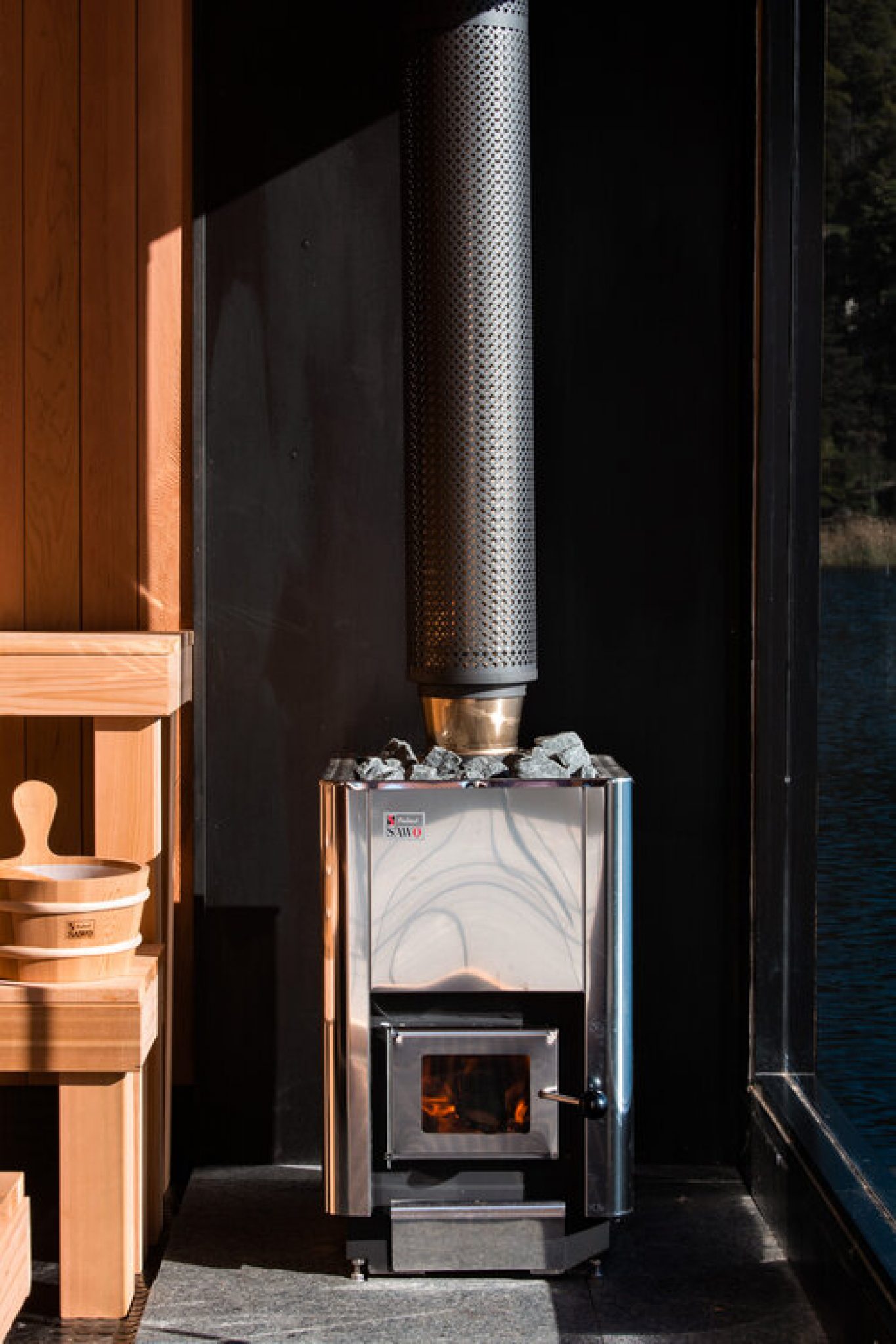 sawo sauna heater in derby sauna
