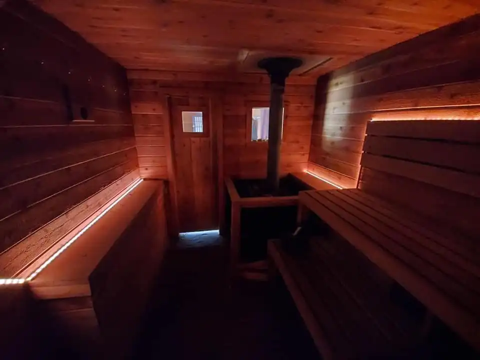 612SaunaSociety inside the forge mobile sauna from 612 sauna society