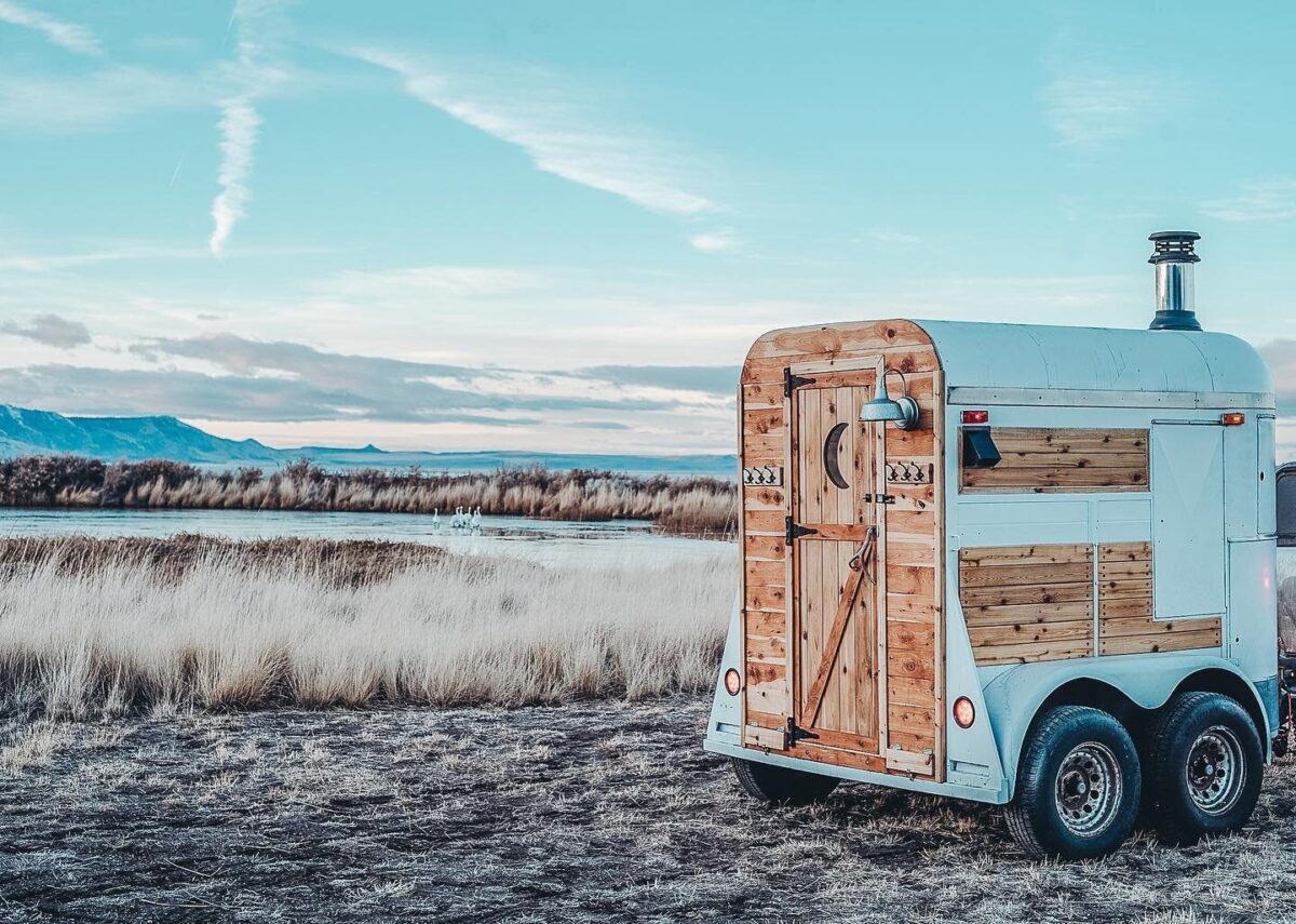 GatherSaunaHouse horse trailer sauna for rent in bend oregon