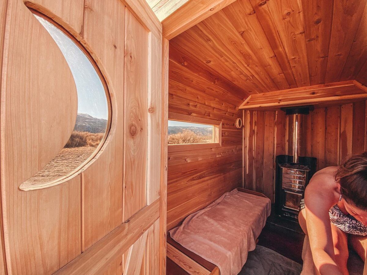 GatherSaunaHouse inside gather sauna house in oregon