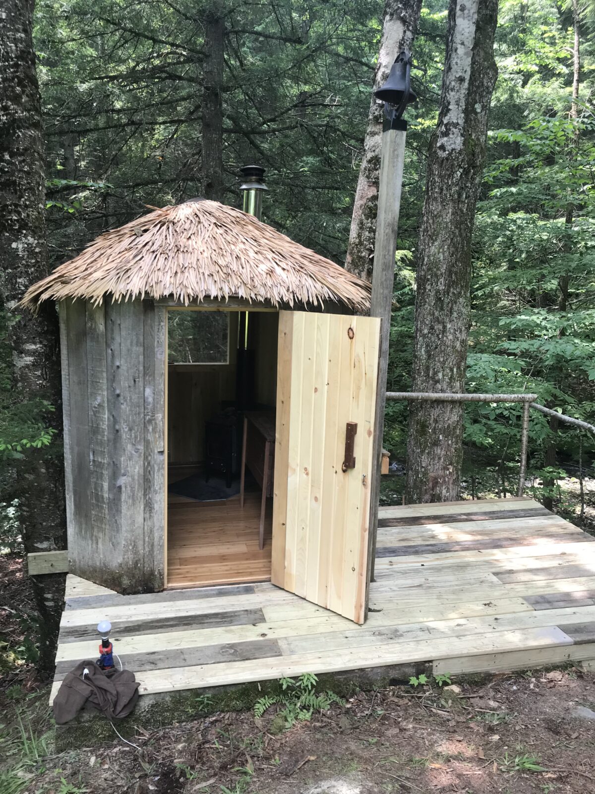 Tiki Tree House Sauna and Waterfall cold Plunge www.igloo-sauna.com - Image 1