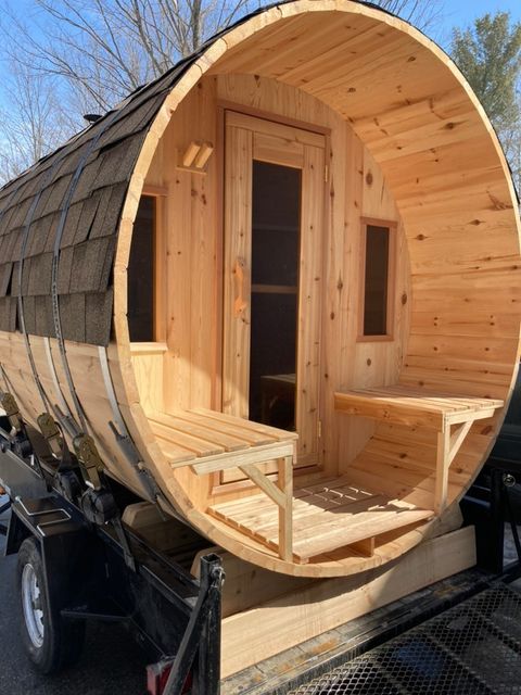 canadian barrel sauna for rent in barrie ontario canada