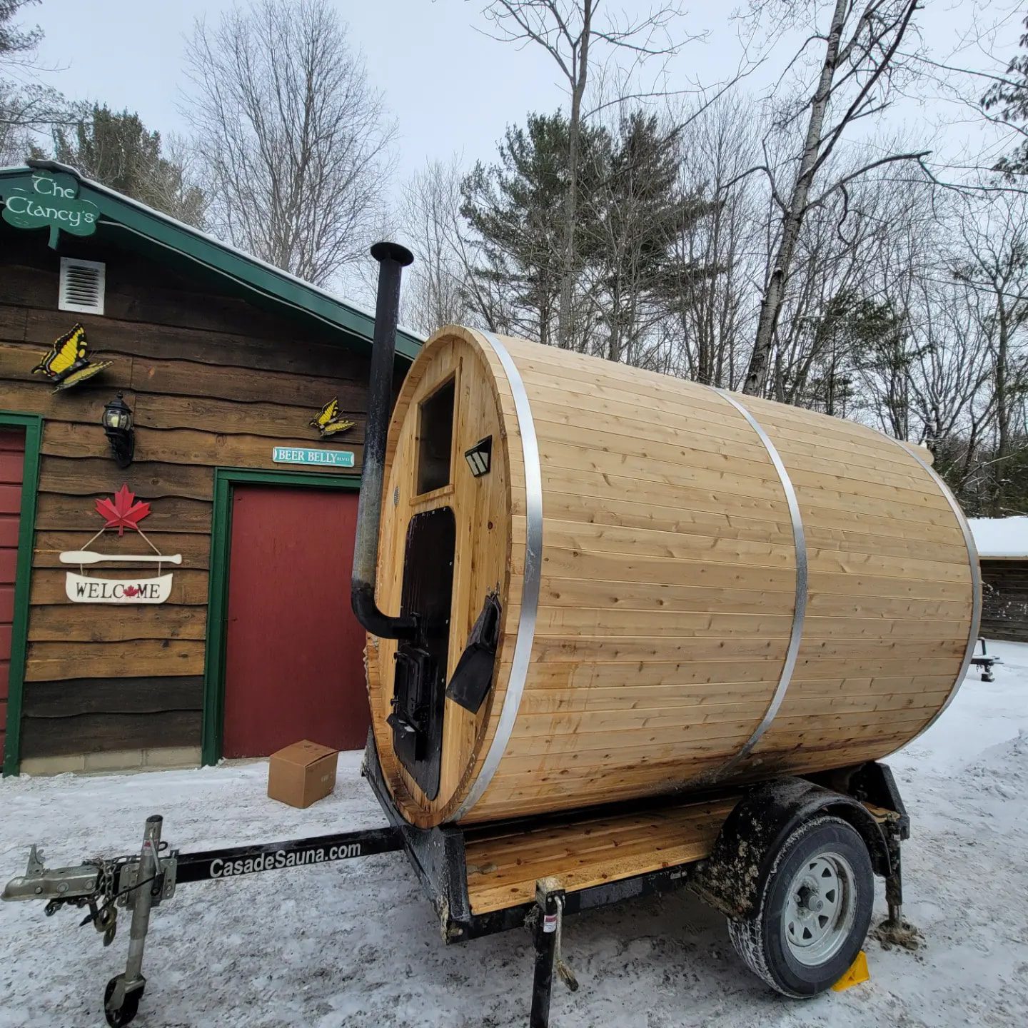 casa de sauna mobile barrel sauna