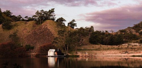 Floating Sauna Lake Derby
