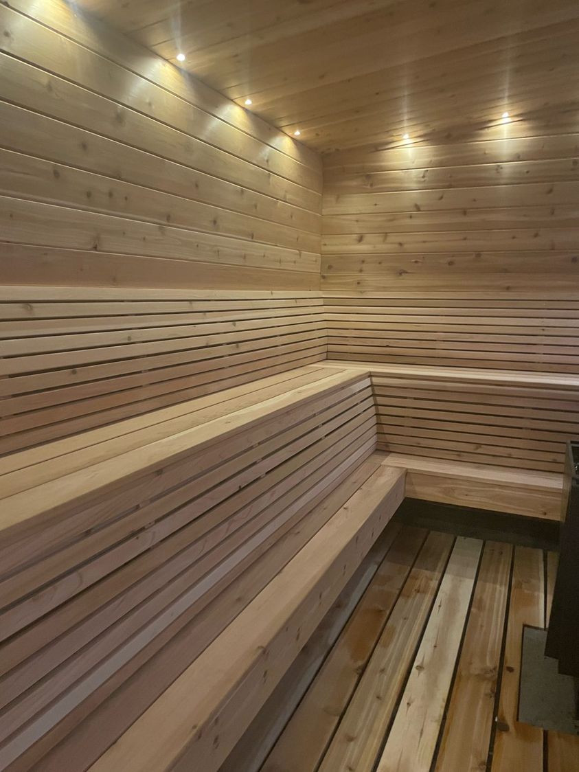 inside the st croix sauna near stillwater minnesota public sauna