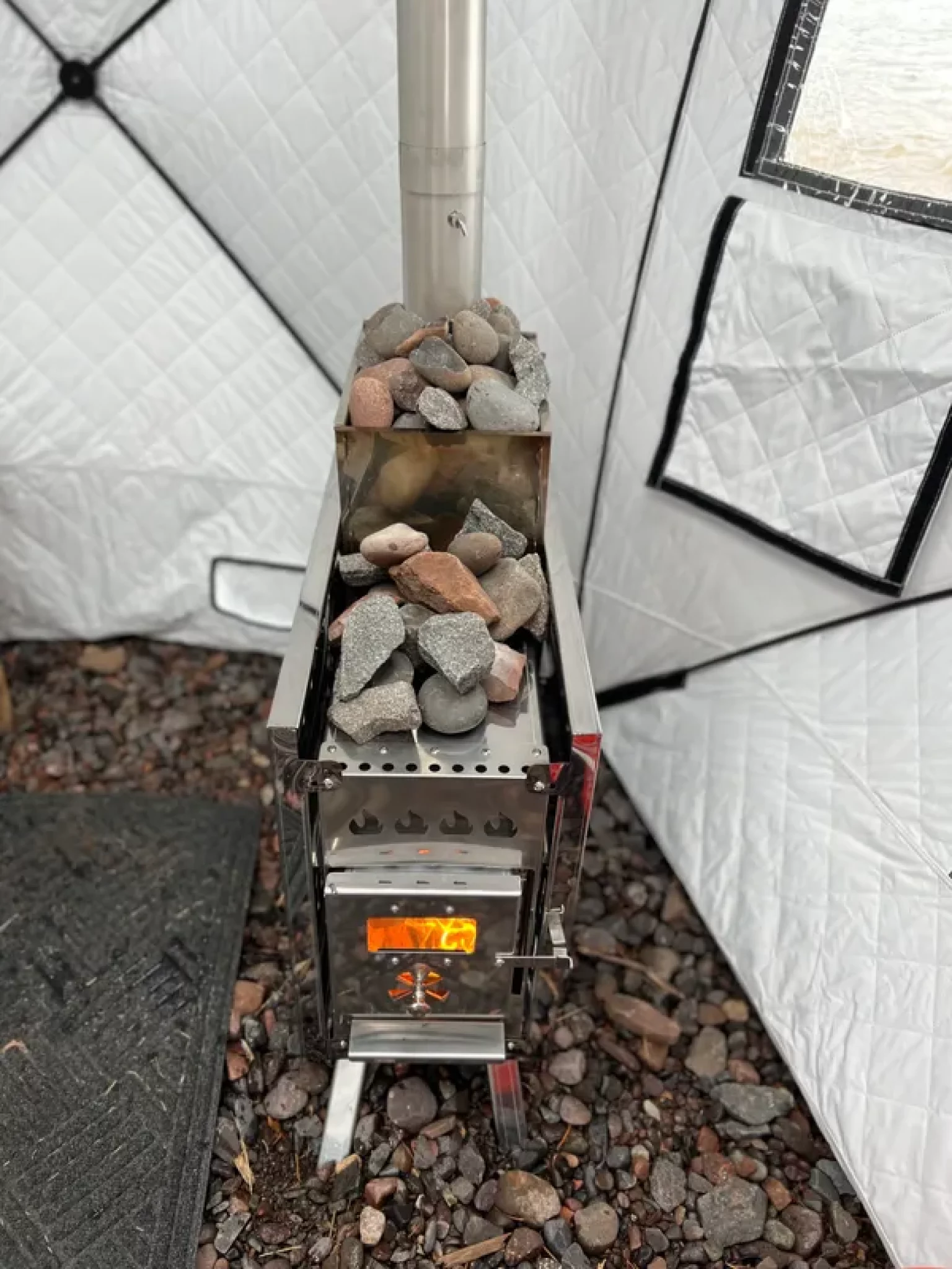 sauna tent stove